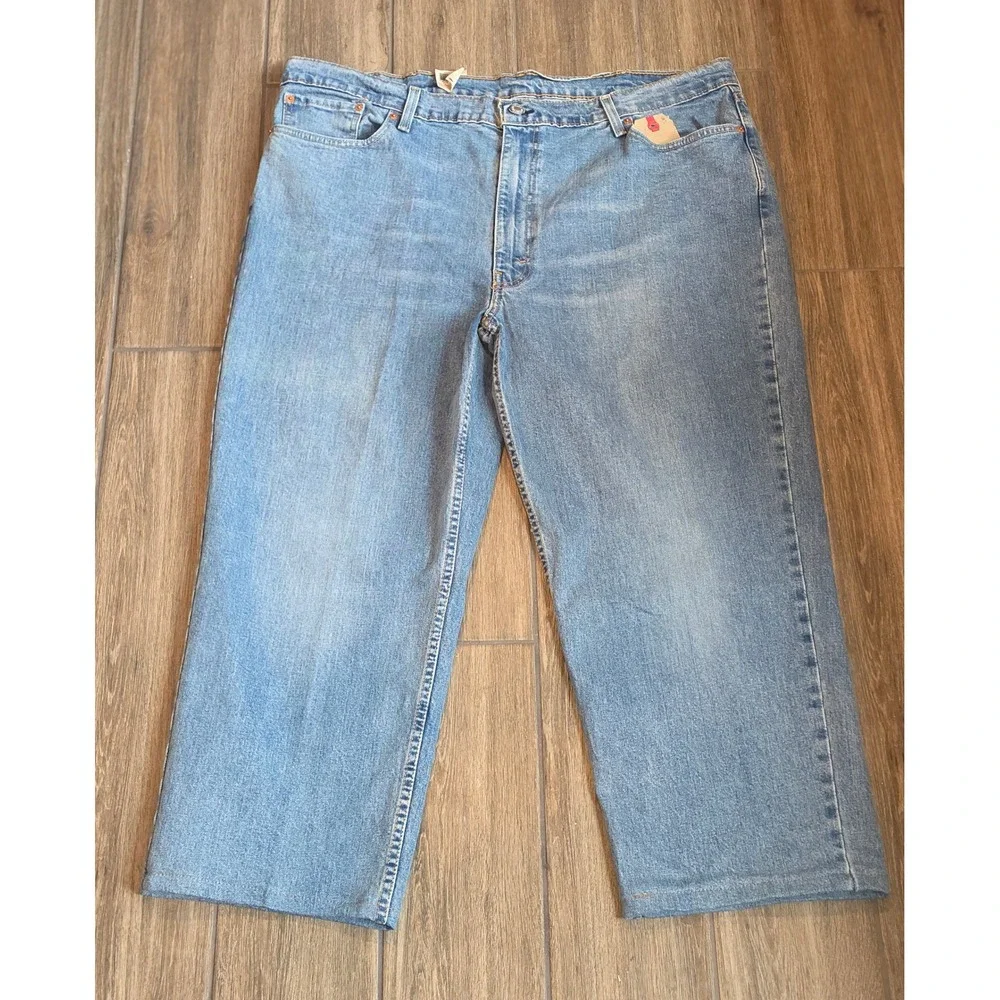 Levis 550 Relaxed Fit Tapered Leg Stretch Blue Jeans Mens 44x30 00550-0059
